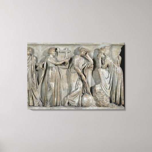 Sarcophagus van de Muses Canvas Afdruk (Voorkant)