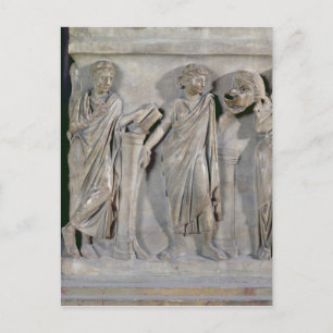 Sarcophagus van de Muses, detail van Clio & Briefkaart