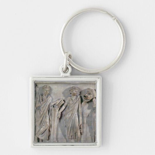 Sarcophagus van de Muses, detail van Clio & Sleutelhanger (Voorkant)