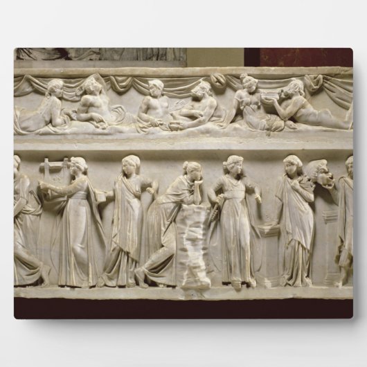 Sarcophagus van de Muses, Roman (marmer) Fotoplaat (Voorkant)