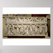 Sarcophagus van de Muses, Roman (marmer) Poster (Voorkant)
