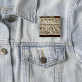 Sarcophagus van de Muses, Roman (marmer) Vierkante Button 5,1 Cm (In situ)
