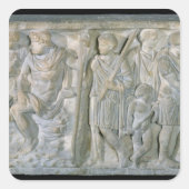 Sarcophagus Vierkante Sticker (Voorkant)