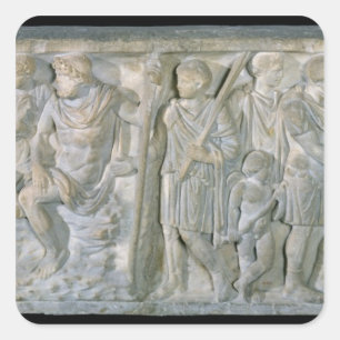 Sarcophagus Vierkante Sticker
