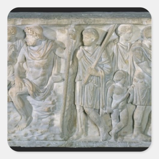 Sarcophagus Vierkante Sticker (Voorkant)