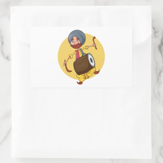 Sardar Ji Rechthoekige Sticker (Tas)