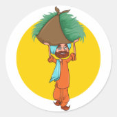 Sardar Ji Ronde Sticker (Voorkant)