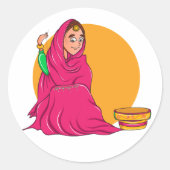 Sardarni Ronde Sticker (Voorkant)