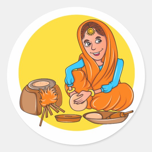 Sardarni Ronde Sticker (Voorkant)