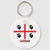 Sardegna flag with name sleutelhanger (Voorkant)