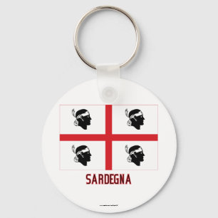 Sardegna flag with name sleutelhanger