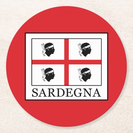 Sardegna Ronde Kartonnen Onderzetter (Voorkant)