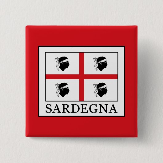 Sardegna Vierkante Button 5,1 Cm (Voorkant)
