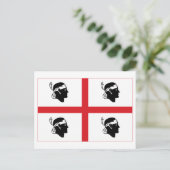 Sardegna vlag briefkaart (Staand voorkant)