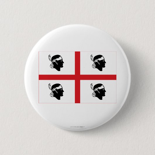 Sardegna vlag ronde button 5,7 cm (Voorkant)