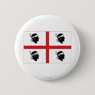 Sardegna vlag ronde button 5,7 cm