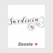 Sardijnse hartvlag, Sardinië Sticker (Vel)