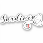 Sardijnse hartvlag, Sardinië Sticker (Voorkant)