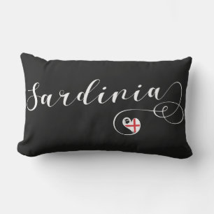 Sardijnse vlag Heart, ik hou van Sardinië Buitenkussen