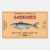 Sardine aangepaste label Sticker (Voorkant)