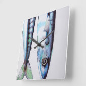Sardine Clock Vierkante Klok (Hoek)