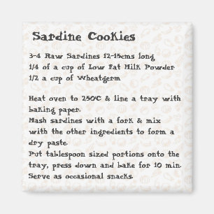 Sardine Cookies Recipe Magnet roze