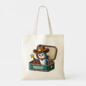 Sardine Cowboy Sheriff Boodschaptas Tote Bag (Achterkant)
