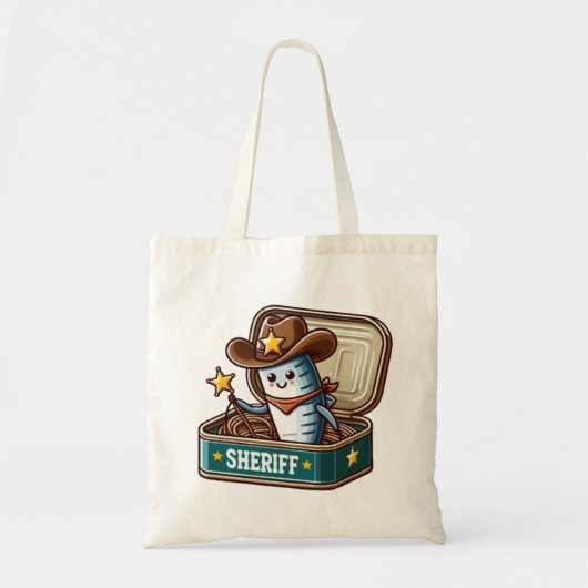Sardine Cowboy Sheriff Boodschaptas Tote Bag (Voorkant)
