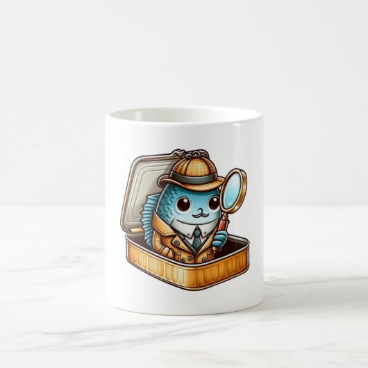  Sardine Detective Mystery Coffee Mug Koffiemok (Center)