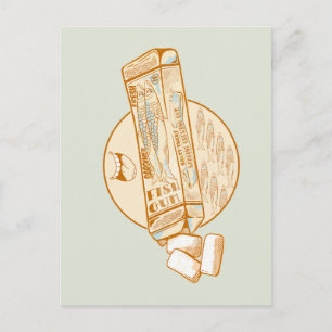 Sardine gearomatiseerde kauwgom grappige vis briefkaart