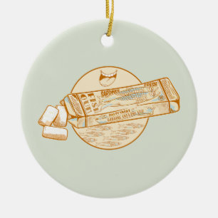 Sardine gearomatiseerde kauwgom grappige vis keramisch ornament