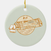 Sardine gearomatiseerde kauwgom grappige vis keramisch ornament (Achterkant)