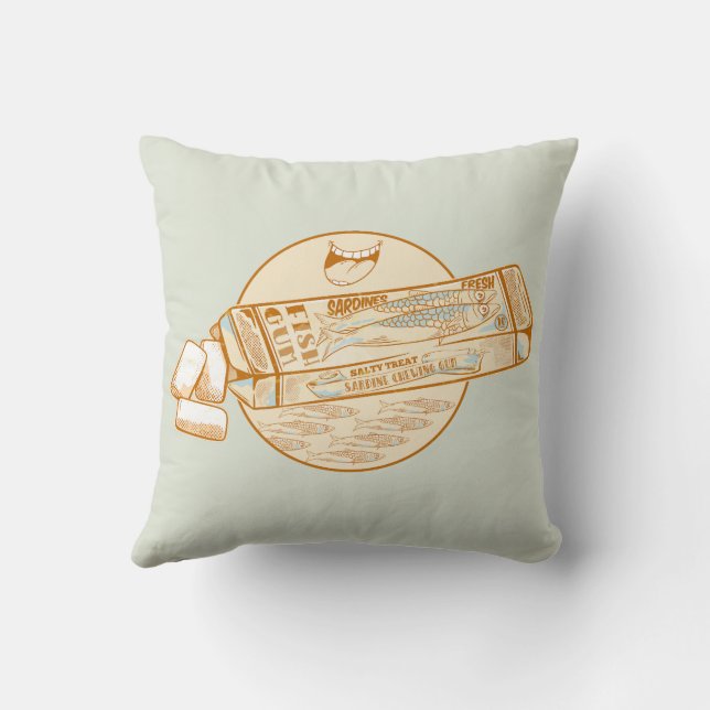 Sardine gearomatiseerde kauwgom grappige vis kussen (Achterkant)