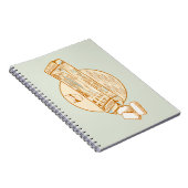 Sardine gearomatiseerde kauwgom grappige vis notitieboek (Rechterzijde)