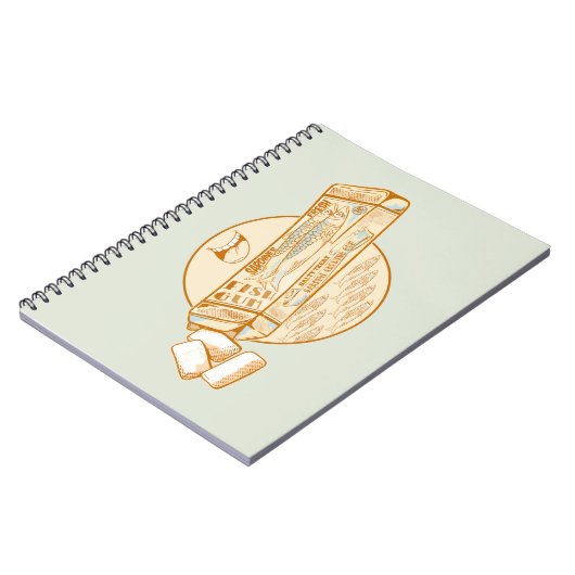 Sardine gearomatiseerde kauwgom grappige vis notitieboek (Linkerzijde)