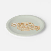 Sardine gearomatiseerde kauwgom grappige vis papieren bordje (Gekanteld)