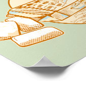 Sardine gearomatiseerde kauwgom grappige vis poster (Hoek)