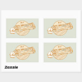 Sardine gearomatiseerde kauwgom grappige vis rechthoekige sticker (Vel)