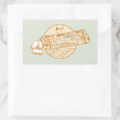 Sardine gearomatiseerde kauwgom grappige vis rechthoekige sticker (Tas)