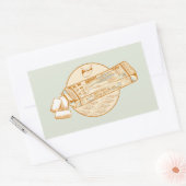 Sardine gearomatiseerde kauwgom grappige vis rechthoekige sticker (Envelop)