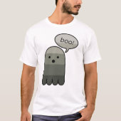 Sardine Gray Boo Ghost Halloween T-shirt (Voorkant)