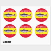Sardine in sausetiketten Sticker (Vel)