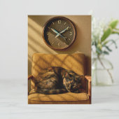 Sardine O’clock Dreamtime – Surreal Cat Art Kaart (Staand voorkant)