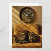 Sardine O’clock Dreamtime – Surreal Cat Art Kaart (Voorkant / Achterkant)