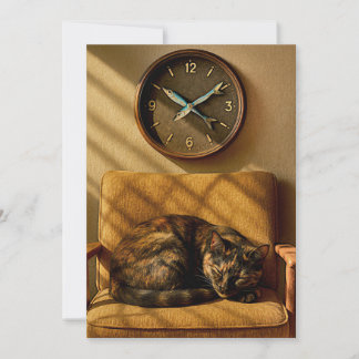 Sardine O’clock Dreamtime – Surreal Cat Art Kaart