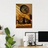 Sardine O’clock Dreamtime – Surreal Cat Art Poster (Thuiskantoor)
