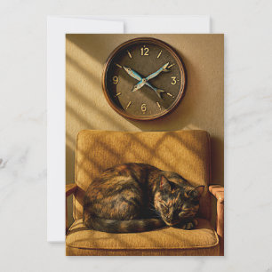 Sardine O'clock Droomtijd – Surrealistische Katten Kaart