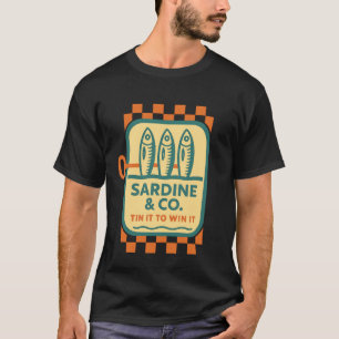 Sardine Retro Visblik Het Winnen Vintage Mediterra T-shirt