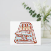 Sardine tin zomer briefkaart (Staand voorkant)