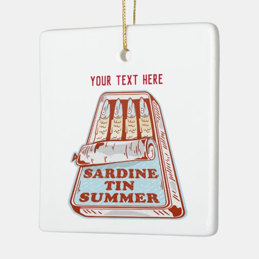 Sardine tin zomer keramisch ornament (Links)